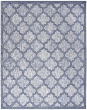 HomeRoots 6' Stylish Blue Geometric Flatweave Area Rug – Durable, Easy Care for Indoor & Outdoor Spaces 8' X 10' 522144