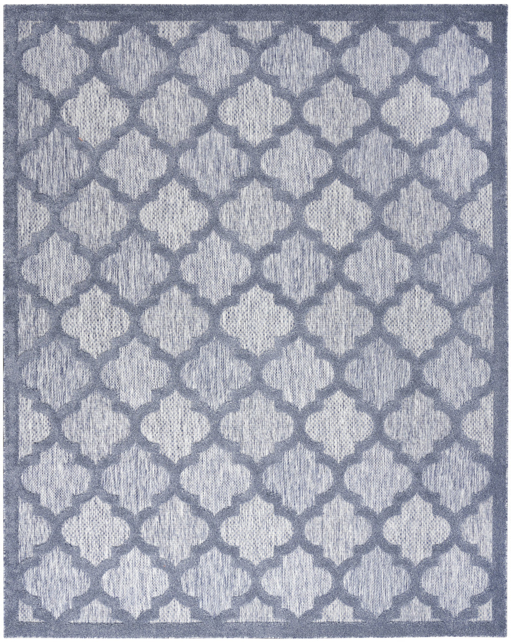 Homeroots 7' X 10' Blue Geometric Flatweave Area Rug  Polypropylene 522145