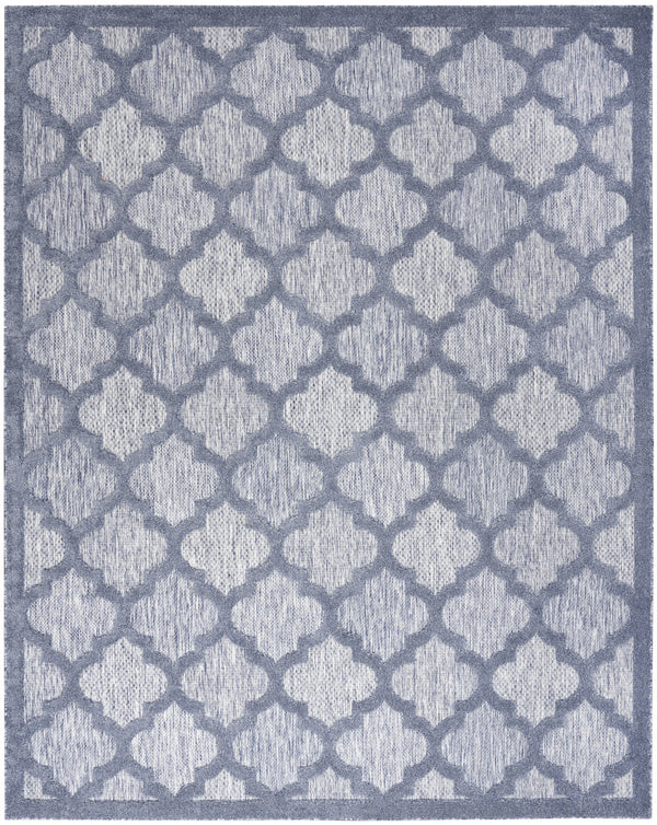 Homeroots 7' X 10' Blue Geometric Flatweave Area Rug  Polypropylene 522145