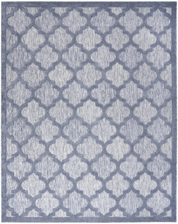 HomeRoots 6' Stylish Blue Geometric Flatweave Area Rug – Durable, Easy Care for Indoor & Outdoor Spaces 7' X 10' 522145