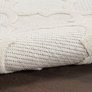 HomeRoots 9' X 12' Ivory And White Indoor/Outdoor Area Rug - Timeless Elegance, Durable, Easy-Clean Design 522147