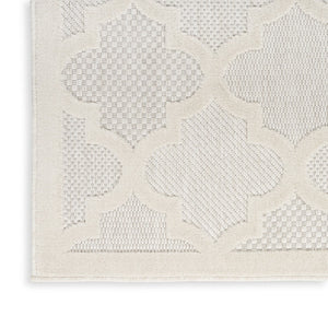 HomeRoots 9' X 12' Ivory And White Indoor/Outdoor Area Rug - Timeless Elegance, Durable, Easy-Clean Design 522147