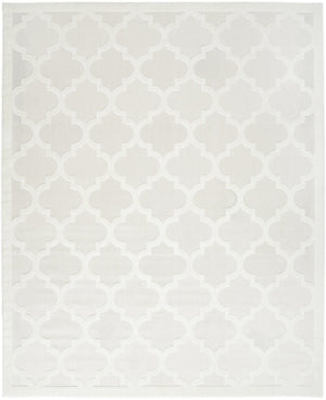 HomeRoots 8' X 10' Cream Indoor Outdoor Area Rug - Stylish, Durable, and Easy-Care for Modern Living Spaces 522148