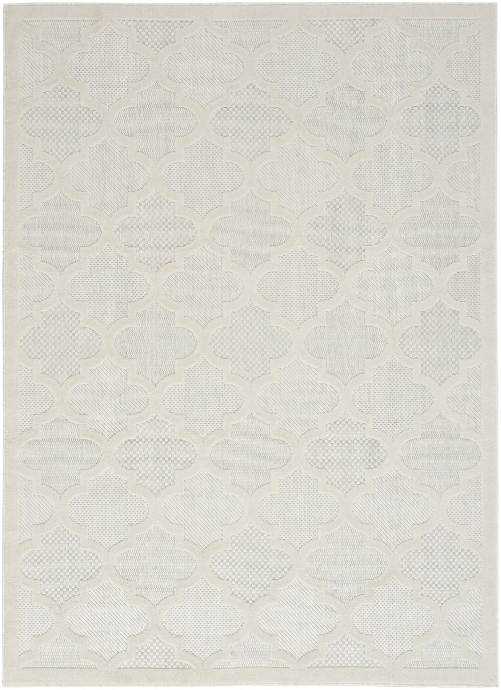 Homeroots 6' X 9' Cream Geometric Flatweave Area Rug  Polypropylene 522150