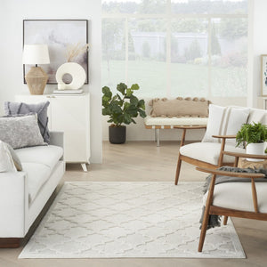 HomeRoots 6' x 9' Geometric Flatweave Area Rug – Stylish Turkish Craftsmanship for High-Traffic Spaces & Decor Cream 522150