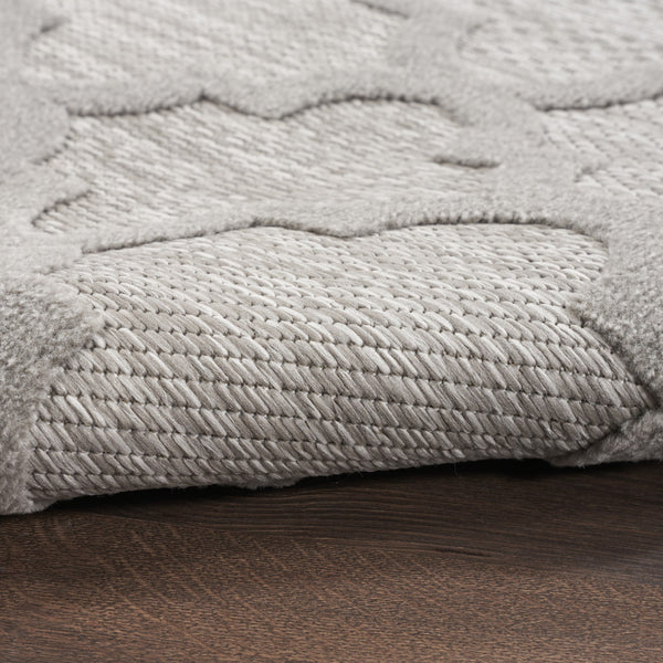 Homeroots 6' X 9' Gray Geometric Flatweave Area Rug  Polypropylene 522151