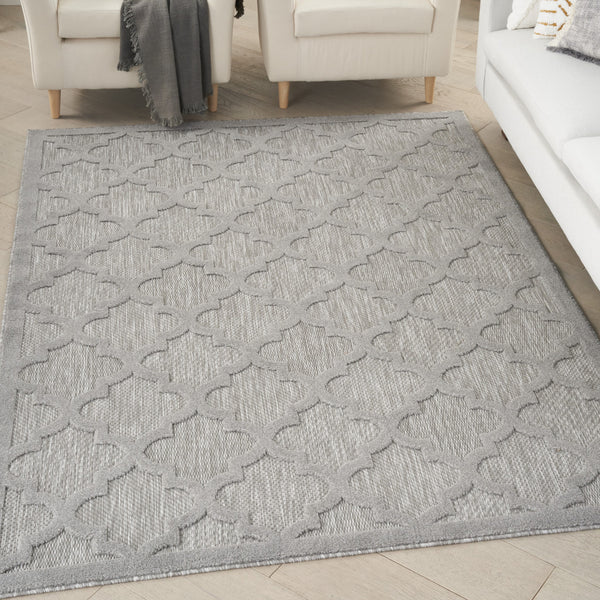 Homeroots 6' X 9' Gray Geometric Flatweave Area Rug  Polypropylene 522151
