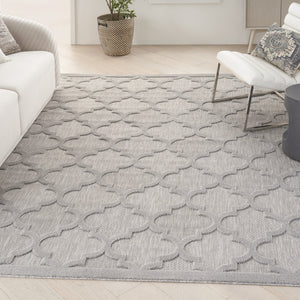Homeroots 7' X 10' Gray Geometric Flatweave Area Rug  Polypropylene 522152