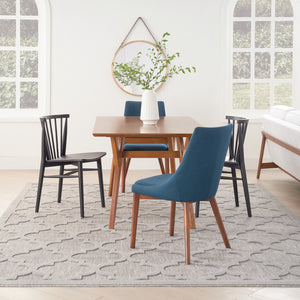 Homeroots 7' X 10' Gray Geometric Flatweave Area Rug  Polypropylene 522152