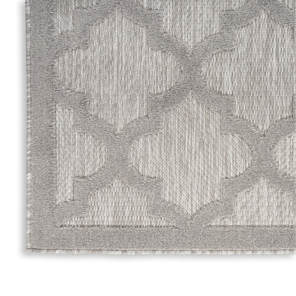 HomeRoots 7' Gray Indoor Outdoor Area Rug - Durable, Weather-Resistant, Easy-Care Design for Versatile Spaces 8' X 10' 522154