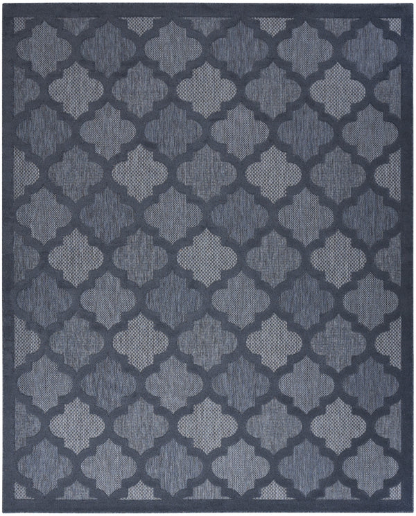 Homeroots 9' X 12' Navy Blue Indoor Outdoor Area Rug  Polypropylene 522155