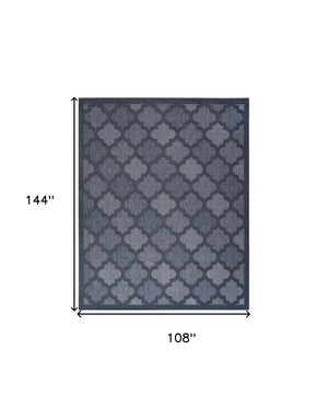 Homeroots 9' X 12' Navy Blue Indoor Outdoor Area Rug  Polypropylene 522155