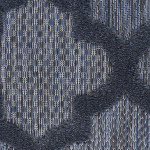 HomeRoots 9' X 12' Navy Blue Indoor Outdoor Area Rug - Durable, Water-Resistant, Versatile Style for Any Space 522155