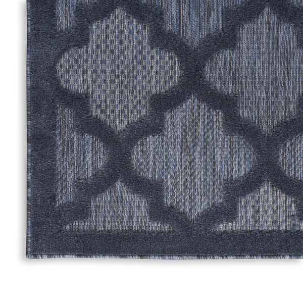HomeRoots 9' X 12' Navy Blue Indoor Outdoor Area Rug - Durable, Water-Resistant, Versatile Style for Any Space 522155