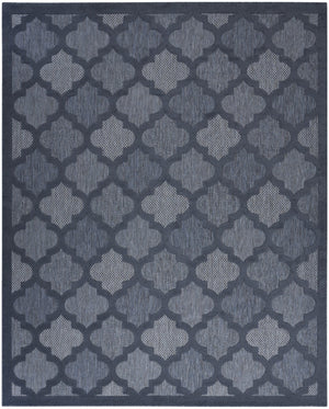 HomeRoots 7' Durable Navy Blue Indoor/Outdoor Area Rug - Stylish, Low-Maintenance, Perfect for High-Traffic Spaces 7' X 10' 522156