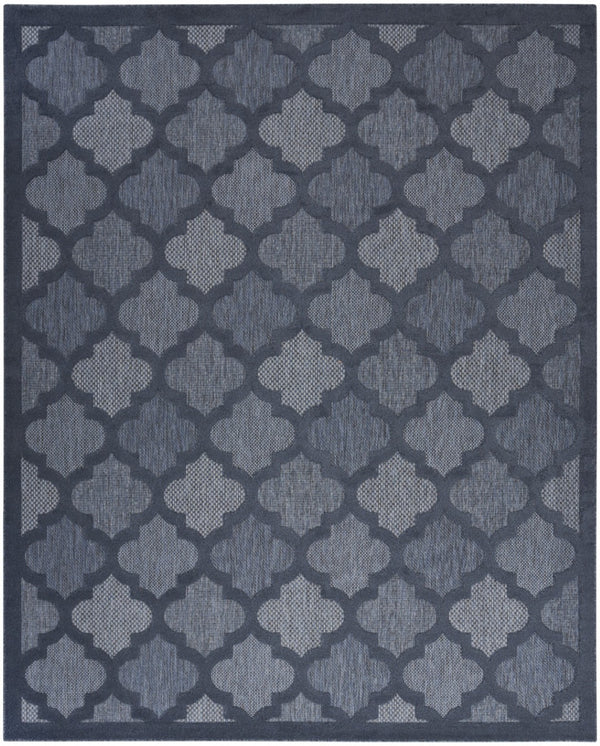 HomeRoots 7' Durable Navy Blue Indoor/Outdoor Area Rug - Stylish, Low-Maintenance, Perfect for High-Traffic Spaces 7' X 10' 522156