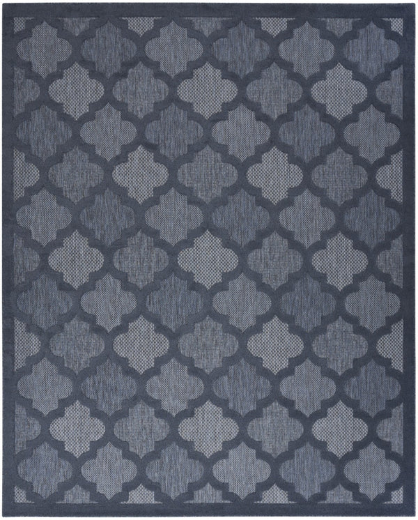 HomeRoots 7' Durable Navy Blue Indoor/Outdoor Area Rug - Stylish, Low-Maintenance, Perfect for High-Traffic Spaces 7' X 10' 522156