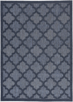 HomeRoots 7' Durable Navy Blue Indoor/Outdoor Area Rug - Stylish, Low-Maintenance, Perfect for High-Traffic Spaces 6' X 9' 522157
