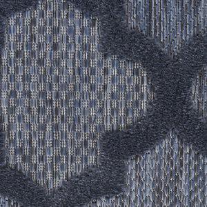 Homeroots 6' X 9' Navy Blue Geometric Flatweave Area Rug  Polypropylene 522157