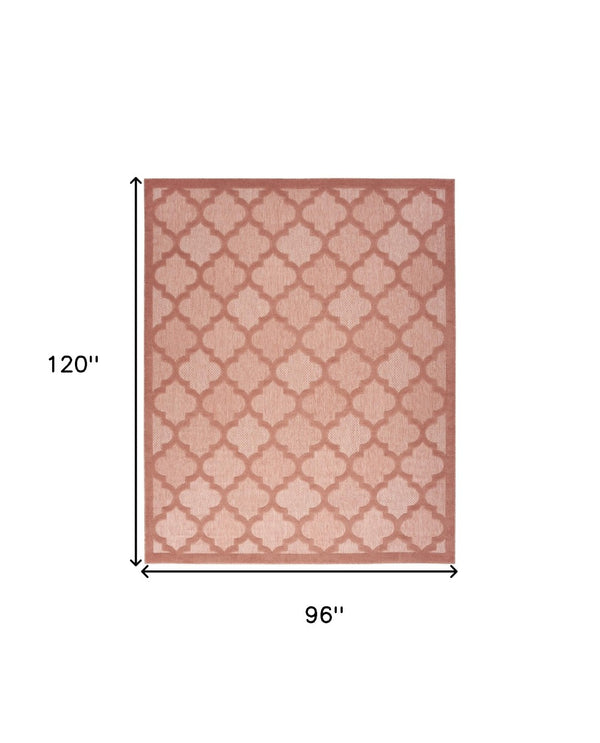 HomeRoots 8' X 10' Vibrant Orange Indoor Outdoor Area Rug - Durable, Stylish, Versatile for Home & Patio Use 522159