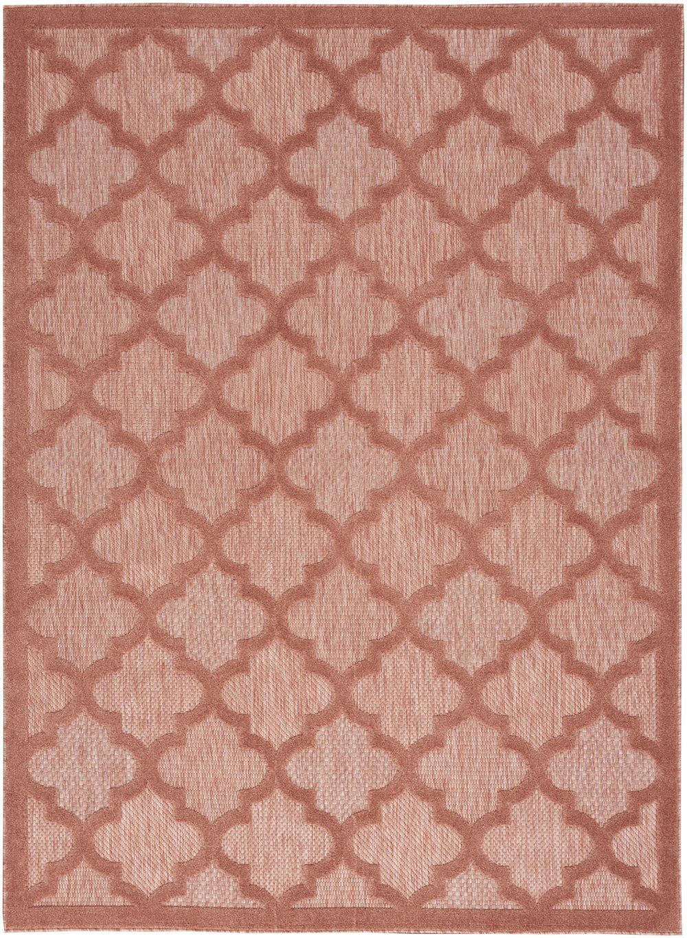 Homeroots 6' X 9' Coral Orange Indoor Outdoor Area Rug  Polypropylene 522160