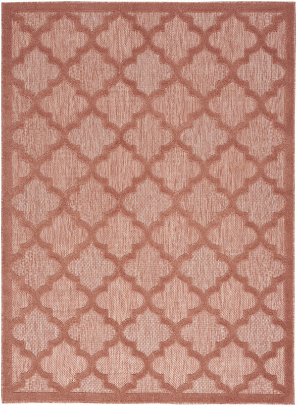 Homeroots 6' X 9' Coral Orange Indoor Outdoor Area Rug  Polypropylene 522160