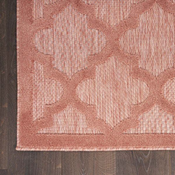HomeRoots 6' Coral Orange Area Rug - Modern Geometric Design for Indoor & Outdoor Spaces, 6' x 9' Versatile Style 522160