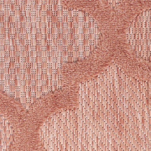 HomeRoots 6' Coral Orange Area Rug - Modern Geometric Design for Indoor & Outdoor Spaces, 6' x 9' Versatile Style 522160