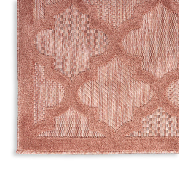 HomeRoots 6' Coral Orange Area Rug - Modern Geometric Design for Indoor & Outdoor Spaces, 6' x 9' Versatile Style 522160