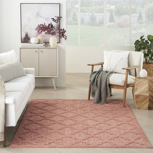 HomeRoots 6' Coral Orange Area Rug - Modern Geometric Design for Indoor & Outdoor Spaces, 6' x 9' Versatile Style 522160