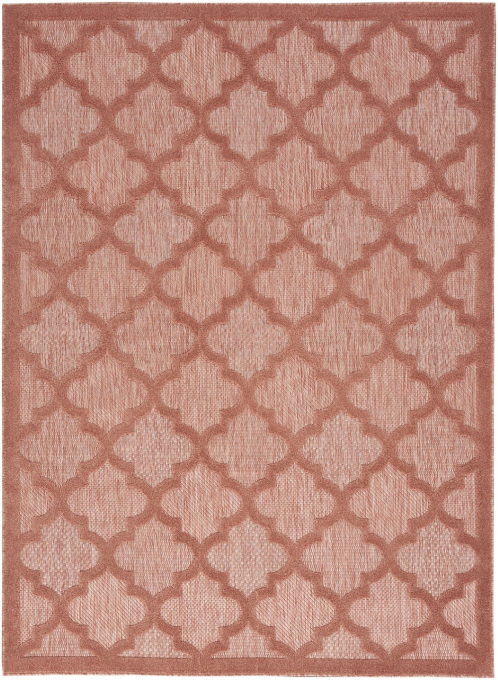 HomeRoots 6' Coral Orange Area Rug - Modern Geometric Design for Indoor & Outdoor Spaces, 6' x 9' Versatile Style 522160