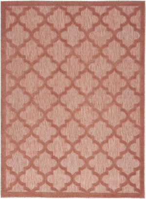HomeRoots 6' Coral Orange Area Rug - Modern Geometric Design for Indoor & Outdoor Spaces, 6' x 9' Versatile Style 522160
