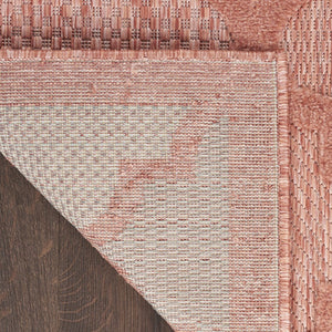 HomeRoots 6' Coral Orange Area Rug - Modern Geometric Design for Indoor & Outdoor Spaces, 6' x 9' Versatile Style 522160