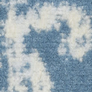 HomeRoots 6' Blue Damask Power Loom Area Rug - Classic Elegance for Living Rooms, Bedrooms & Dining Areas 8' X 10' Rectangle 522169
