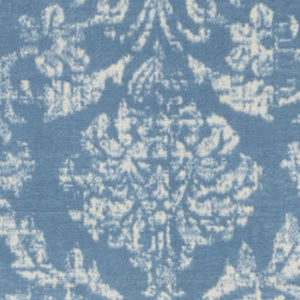Homeroots 8' X 10' Blue Damask Power Loom Area Rug  Polypropylene 522169