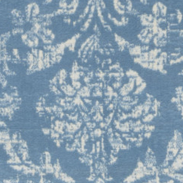 Homeroots 8' X 10' Blue Damask Power Loom Area Rug  Polypropylene 522169