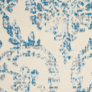 HomeRoots 6' Cream Damask Power Loom Area Rug - Timeless Elegance for Sophisticated Living Spaces & Easy Care 6' X 9' Rectangle 522174