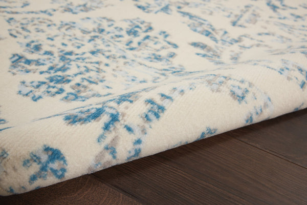 HomeRoots 6' Cream Damask Power Loom Area Rug - Timeless Elegance for Sophisticated Living Spaces & Easy Care 6' X 9' Rectangle 522174