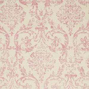 HomeRoots 6' Elegant Beige and Pink Floral Power Loomed Area Rug with Non-Skid Backing for Any Room Decor 6' X 9' Rectangle 522178