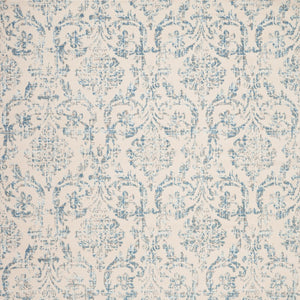 Homeroots 8' X 10' Cream Damask Power Loom Non Skid Area Rug  Polypropylene 522182