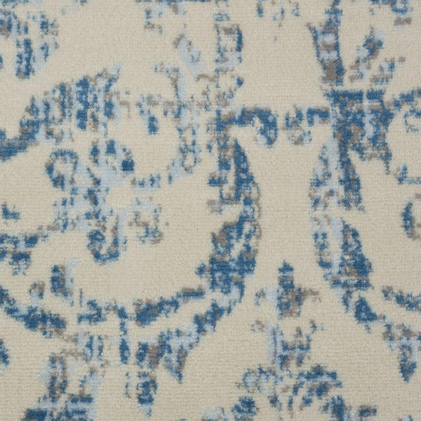HomeRoots 6' Cream Damask Power Loom Area Rug - Timeless Elegance for Sophisticated Living Spaces & Easy Care 8' X 10' Rectangle 522182