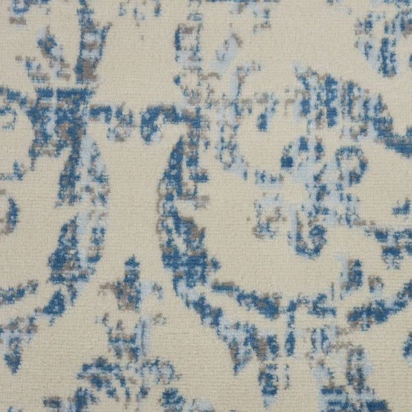 HomeRoots 6' Cream Damask Power Loom Area Rug - Timeless Elegance for Sophisticated Living Spaces & Easy Care 8' X 10' Rectangle 522182