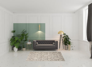 Homeroots 5' X 7' Gray Damask Power Loom Non Skid Area Rug  Polypropylene 522187