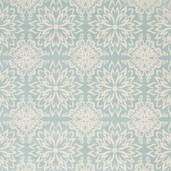 Homeroots 5' X 7' Blue And Ivory Floral Medallion Power Loom Area Rug  Polypropylene 522196