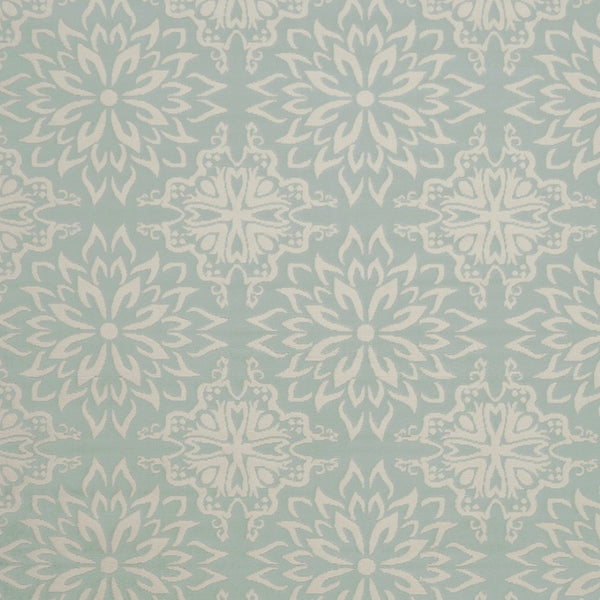 HomeRoots 6' Aqua Floral Power Loom Area Rug - Elegant Design for Living Rooms, Bedrooms & Dining Areas 8' X 10' Rectangle 522197