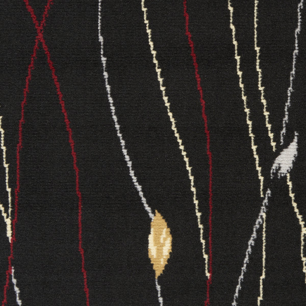 Homeroots 8' X 10' Black And Ivory Floral Power Loom Non Skid Area Rug  Polypropylene 522199