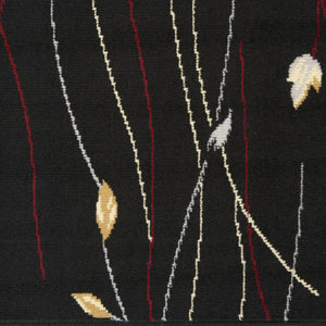 Homeroots 8' X 10' Black And Ivory Floral Power Loom Non Skid Area Rug  Polypropylene 522199