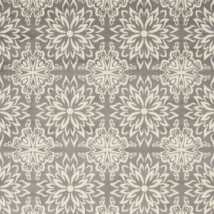 Homeroots 6' X 9' Gray Floral Power Loom Area Rug  Polypropylene 522204