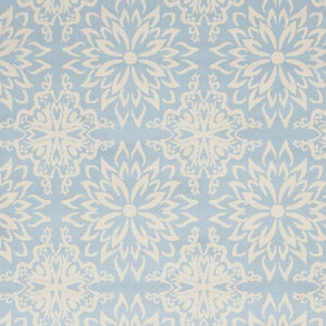 Homeroots 5' X 7' Light Blue Floral Power Loom Area Rug  Polypropylene 522211