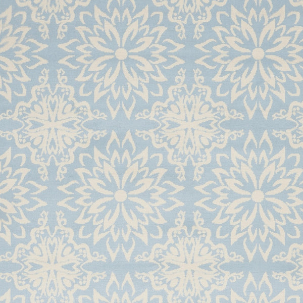 Homeroots 5' X 7' Light Blue Floral Power Loom Area Rug  Polypropylene 522211